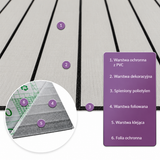 Self-Adhesive Slats Panel 60 × 60 cm WB-KC-423-25-0001