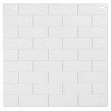 3D wall panel 70*77cm 3mm Brick White SW-00000174