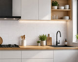 3D wall panel 70*77cm 3mm Brick White SW-00000174