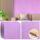 Self-adhesive 3D wall panel 70*77cm BRICK Purple 016-5