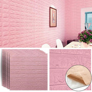 Self-adhesive 3D wall panel 70*77cm BRICK Pink 004-5
