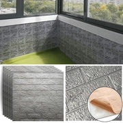 Self-adhesive 3D wall panel 70*77cm 3mm BRICK Silver 017-3