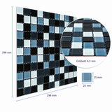 Self-Adhesive Glass Mosaic 30x30 cm. SW-00002369