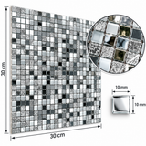 Self-Adhesive Glass Mosaic 30x30 cm. SW-00002371