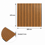 Samoprzylepne panele ścienne 3D typu lamele 68 × 67 cm, 5 mm SW-00002533