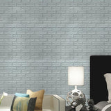 3D wall panel 70*77cm 5mm Brick Silver 017