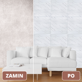 Samoprzylepny dekoracyjny panel ścienny 3D 70*70cm 4mm Marmur Biały 364