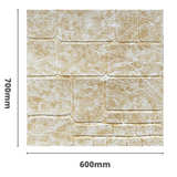 3D wall panel 70*60cm Stone Brown Yellow 152