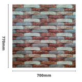 3D wall panel 70*77cm Old Brick Multi 340