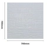 3D wall panel 70*70cm Stone White 155