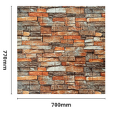3D wall panel 70*77cm Old Brick Multi 058