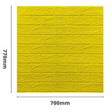 Self-adhesive 3D wall panel 70*77cm BRICK Yellow 010-5
