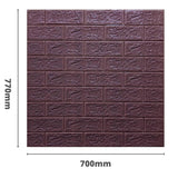 Panel ścienny 3D 70*77cm 5mm Ceglany Fiolet 018