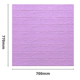 Samoprzylepny panel ścienny 3D 70*77cm CEGŁA Fioletowy 016-5