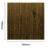 Panel ścienny 3D 70*70cm 4mm Drewno Brązowy 083