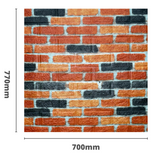 3D wall panel 70*77cm Old Brick Multi Mat 047