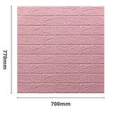 Samoprzylepny panel ścienny 3D 70*77cm CEGŁA Różowy 004-5