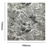 Panel ścienny 3D 70*77cm Marmur Czarny Biały 061