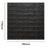 Panel ścienny 3D 70*77cm 5mm Ceglasty Czarny 019