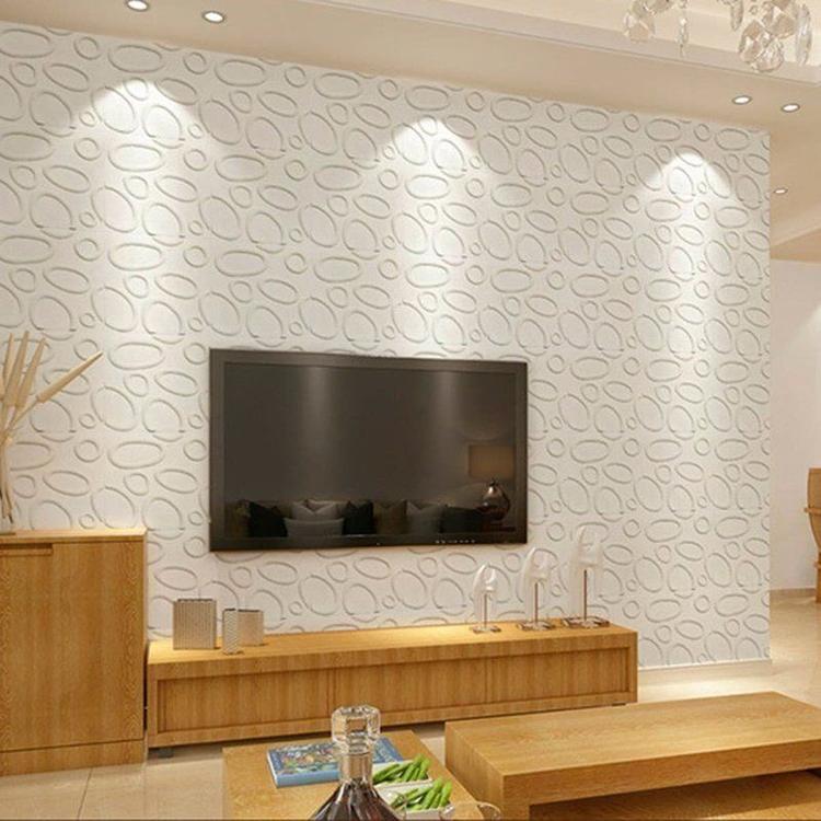 Selfadhesive 3D decorative wall panel 30*30cm 8mm White 1000 TRQ8