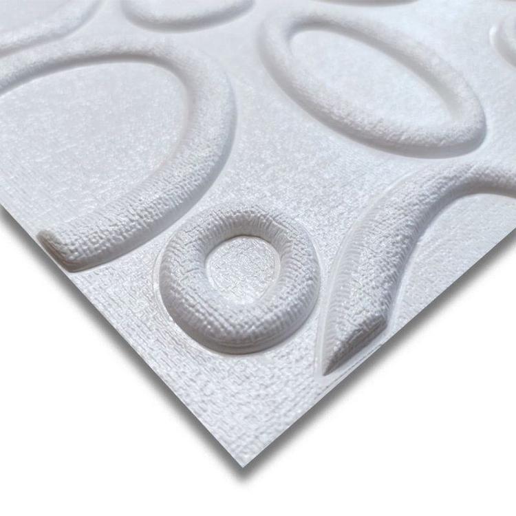 Selfadhesive 3D decorative wall panel 30*30cm 8mm White 1000 TRQ8