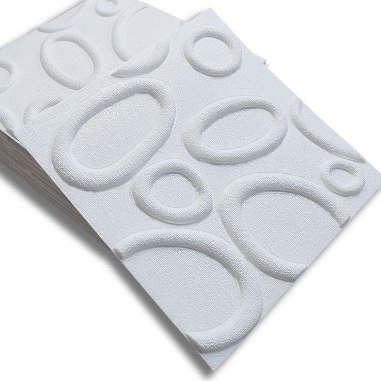 Selfadhesive 3D decorative wall panel 30*30cm 8mm White 1000 TRQ8