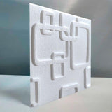 Self-adhesive 3D decorative wall panel 30*30cm 8mm White 1001 TR-Q9