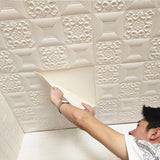 3D decorative wall panel 70*70cm 3 mm White 114