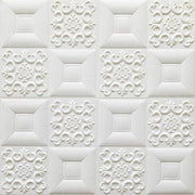 3D decorative wall panel 70*70cm 3 mm White 114